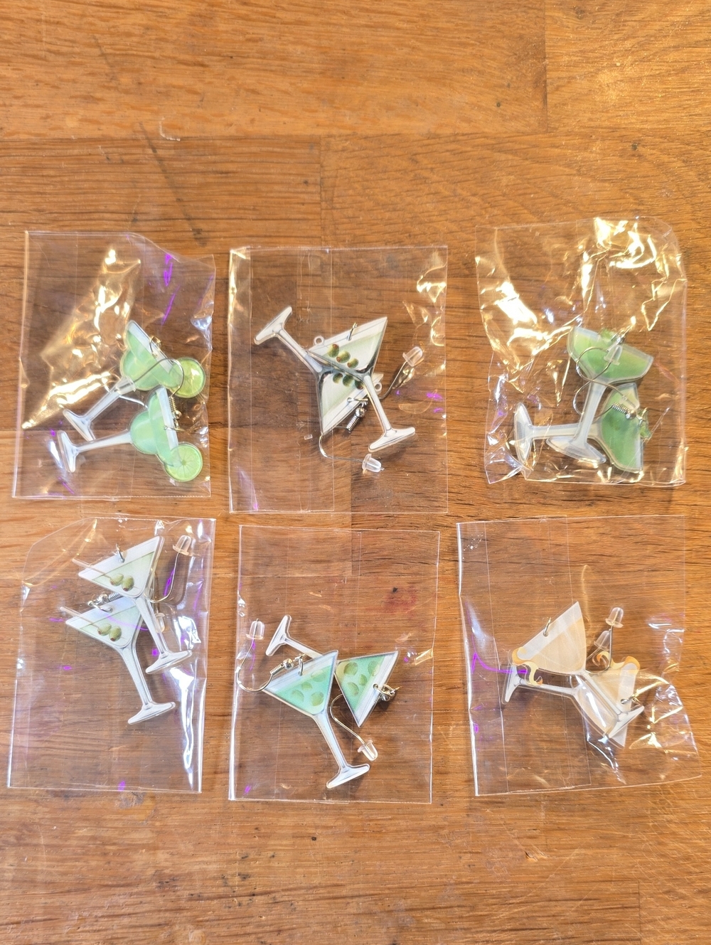 Martini Earrings - Set of 6